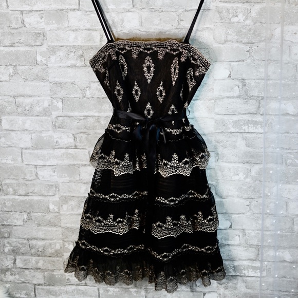 BCBGMaxAzria Dresses & Skirts - *Designer* BCBGMaxAzria Tiered Lace Dress